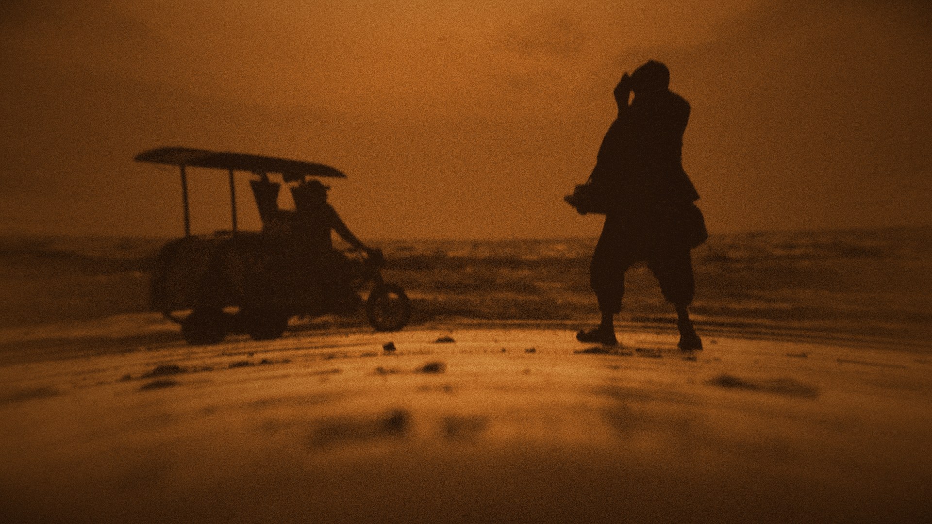 Golden dusk over Clifton Beach, Karachi